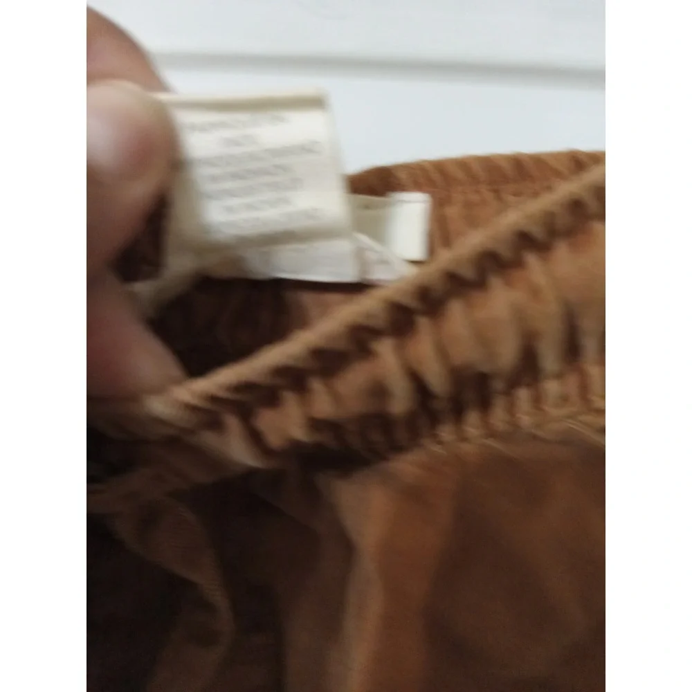 T&C California Women Brown‎ Lyocell Jogger Cargo Pants Elastic Waist Size Large